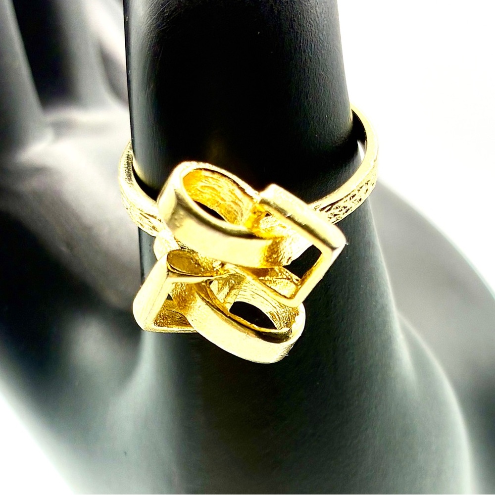 Vintage 18k HGE ESPO Joseph Esposito Ribbon/knot Ring Size